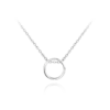 MINET Minimalistický strieborný náhrdelník CIRCLE