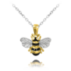 MINET Pozlátený strieborný náhrdelník BEE