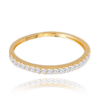 MINET Zlatý prsteň s bielymi zirkónmi Au 585/1000 veľkosť 64 - 1