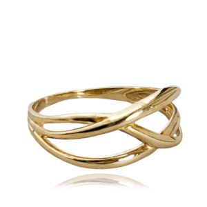 MINET Moderný zlatý prsteň Au 585/1000 veľkosť 59