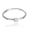 MINET Strieborný snubný prsteň s bielym zirkónom veľkosť 53