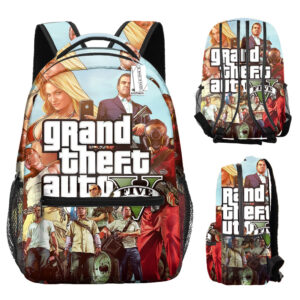 Detský / študentský batoh s potlačou celého obvodu motív GTA