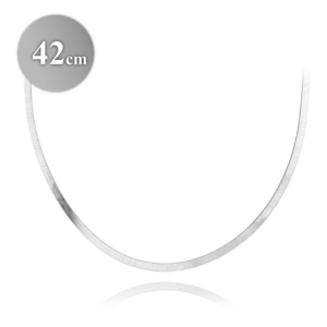 MINET Stříbrný plochý řetízek VALENCIA 42 cm
