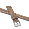 MINET Béžový lesklý kožený řemínek CROCO - 18