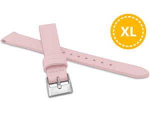 MINET XL Prodloužený růžový řemínek z luxusní kůže Top Grain - 16 - XL